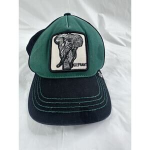 Top Level Trucker Embroidered Elephant Logo Green Snapback Adjustable